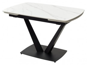 Стол ALATRI 120 MATT WHITE MARBLE SOLID CERAMIC / BLACK, ®DISAUR в Ижевске - izhevsk.mebel24.online | фото 7