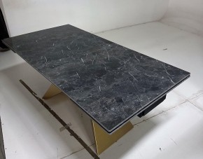 Стол ALES 180 BLACK GRAVE SOLID CERAMIC, керамика / бронзовый, ®DISAUR в Ижевске - izhevsk.mebel24.online | фото 5