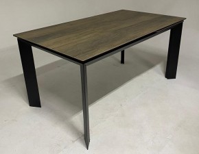 Стол CREMONA 140 KL-61 под дерево, итальянская керамика/ черный каркас, ®DISAUR в Ижевске - izhevsk.mebel24.online | фото 2
