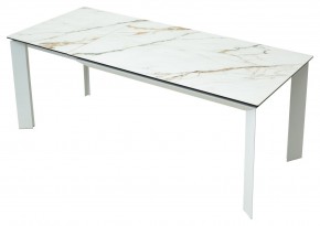 Стол CREMONA 160 KL-188 Контрастный мрамор / белый каркас, ®DISAUR в Ижевске - izhevsk.mebel24.online | фото 2