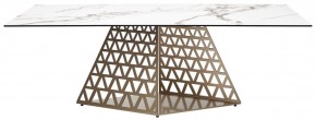 Стол ENNA 220 KL-188 Контрастный мрамор матовый, итальянская керамика/ каркас цвета шампань, ®DISAUR в Ижевске - izhevsk.mebel24.online | фото 10