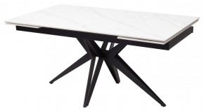 Стол FORIO 160 MATT WHITE MARBLE SOLID CERAMIC / BLACK, ®DISAUR в Ижевске - izhevsk.mebel24.online | фото 1