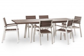 Стол Гармония раздвижной (Harmony Extendable) белый-капучино в Ижевске - izhevsk.mebel24.online | фото 6