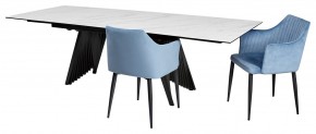 Стол IVAR 200 MARBLES KL-99 Белый мрамор, итальянская керамика, ®DISAUR в Ижевске - izhevsk.mebel24.online | фото 4