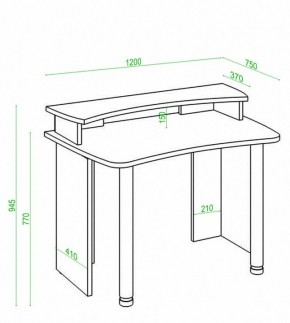 Стол компьютерный Домино Лайт СКЛ-Софт120+НКИЛ120 в Ижевске - izhevsk.mebel24.online | фото 3