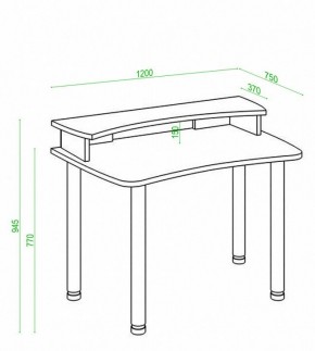 Стол компьютерный Домино Лайт СКЛ-Софт120МО+НКИЛ120 в Ижевске - izhevsk.mebel24.online | фото 3