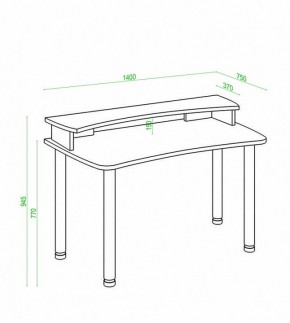 Стол компьютерный Домино Лайт СКЛ-Софт140МО+НКИЛ140 в Ижевске - izhevsk.mebel24.online | фото 3