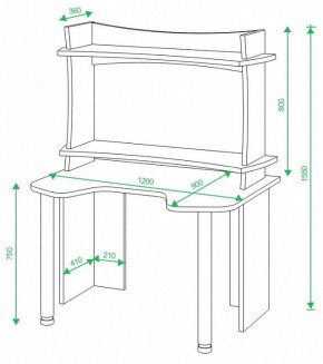 Стол компьютерный Домино lite СКЛ-Игр120 в Ижевске - izhevsk.mebel24.online | фото 2