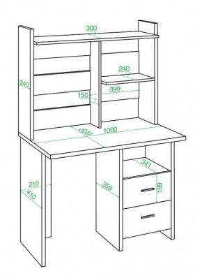 Стол компьютерный Домино Lite СКЛ-Прям100Р+НКЛ-100 в Ижевске - izhevsk.mebel24.online | фото 2