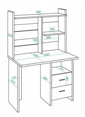 Стол компьютерный Домино Lite СКЛ-Прям100Р+НКЛ-100 в Ижевске - izhevsk.mebel24.online | фото 2
