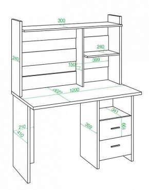 Стол компьютерный Домино Lite СКЛ-Прям120Р+НКЛ-120 в Ижевске - izhevsk.mebel24.online | фото 2