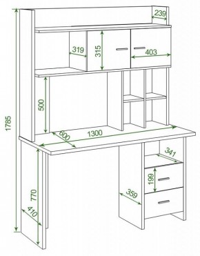 Стол компьютерный Домино Lite СКЛ-Прям130Р+НКЛХ-130 в Ижевске - izhevsk.mebel24.online | фото 2
