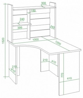 Стол компьютерный Домино Lite СКЛ-Угл120+НКЛ-100 в Ижевске - izhevsk.mebel24.online | фото 2