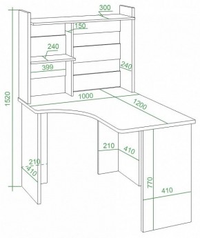 Стол компьютерный Домино Lite СКЛ-Угл120+НКЛ-100 в Ижевске - izhevsk.mebel24.online | фото 3