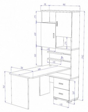 Стол компьютерный Домино СР-720/140 в Ижевске - izhevsk.mebel24.online | фото 2