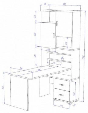 Стол компьютерный Домино СР-720/160 в Ижевске - izhevsk.mebel24.online | фото 2