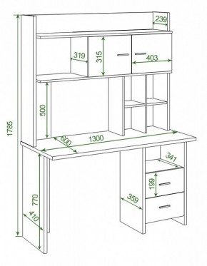 Стол компьютерный Нельсон Lite СКЛ-Прям130+НКЛХ-130 в Ижевске - izhevsk.mebel24.online | фото 2