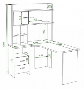 Стол компьютерный Нельсон Lite СКЛ-Угл130+НКЛХ-120 в Ижевске - izhevsk.mebel24.online | фото 2