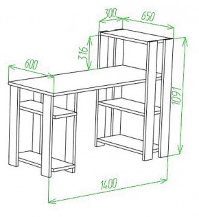 Стол компьютерный Slim СТН-110/140 в Ижевске - izhevsk.mebel24.online | фото 2