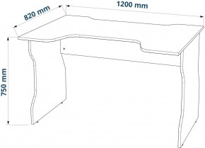 Стол компьютерный ВАРДИГ K1 120x82, антрацит/фиолетовый в Ижевске - izhevsk.mebel24.online | фото 3