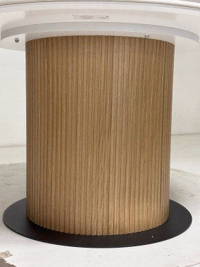 Стол MESA D120 цвет БЕЛЫЙ МРАМОР M326 / Каркас OAK, ®DISAUR в Ижевске - izhevsk.mebel24.online | фото 4