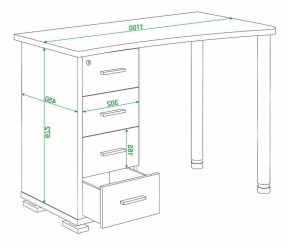 Стол письменный Домино СКМ-50 в Ижевске - izhevsk.mebel24.online | фото 6