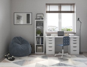 Стол письменный Ингар белый, 140x75, с двумя тумбами в Ижевске - izhevsk.mebel24.online | фото 2