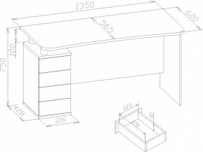 Стол письменный КСТ-105 в Ижевске - izhevsk.mebel24.online | фото