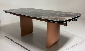 Стол ПУАНТО 200 TITANIUM LAWA NERO, керамика / МЕДЬ каркас М-City в Ижевске - izhevsk.mebel24.online | фото 3