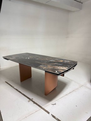Стол ПУАНТО 200 TITANIUM LAWA NERO, керамика / МЕДЬ каркас М-City в Ижевске - izhevsk.mebel24.online | фото 4