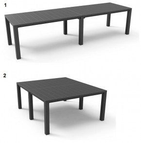 Стол раскладной Джули (Julie Double table 2 configurations) Графит в Ижевске - izhevsk.mebel24.online | фото