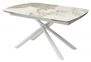 Стол RIVOLI 140 GLOSS LUXURY PANDORA SOLID CERAMIC / WHITE, ®DISAUR в Ижевске - izhevsk.mebel24.online | фото 1