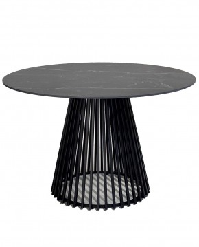 Стол TERNI 120 MATT BLACK MARBLE SOLID CERAMIC Черный мрамор матовый, керамика /Черн.каркас, ®DISAUR в Ижевске - izhevsk.mebel24.online | фото 3