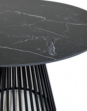 Стол TERNI 120 MATT BLACK MARBLE SOLID CERAMIC Черный мрамор матовый, керамика /Черн.каркас, ®DISAUR в Ижевске - izhevsk.mebel24.online | фото 4