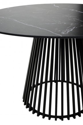 Стол TERNI 120 MATT BLACK MARBLE SOLID CERAMIC Черный мрамор матовый, керамика /Черн.каркас, ®DISAUR в Ижевске - izhevsk.mebel24.online | фото 5