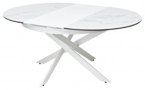 Стол TRENTO 120 HIGH GLOSS STATUARIO Белый мрамор глянцевый, керамика/ белый каркас, ®DISAUR в Ижевске - izhevsk.mebel24.online | фото 7