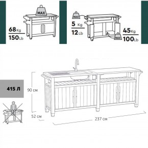 Столик для барбекю 415 Л (Unity Chef 415 L) графит в Ижевске - izhevsk.mebel24.online | фото 2