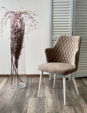 Стул HERMAN 360 град. ЛАТТЕ #25, велюр / белый каркас М-City в Ижевске - izhevsk.mebel24.online | фото 2