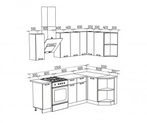 ТЕХНО Кухонный гарнитур угловой 1,7х1,3 м Компоновка №6 в Ижевске - izhevsk.mebel24.online | фото 8