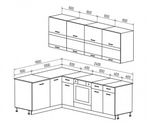 ТЕХНО Кухонный гарнитур угловой 2,4х1,6 м Компоновка №4 в Ижевске - izhevsk.mebel24.online | фото 6