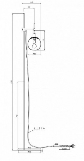Торшер Maytoni Erich MOD221-FL-01-G в Ижевске - izhevsk.mebel24.online | фото 5