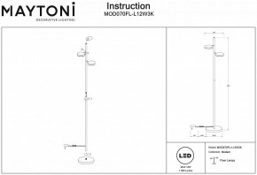 Торшер Maytoni Fad MOD070FL-L12W3K в Ижевске - izhevsk.mebel24.online | фото 3