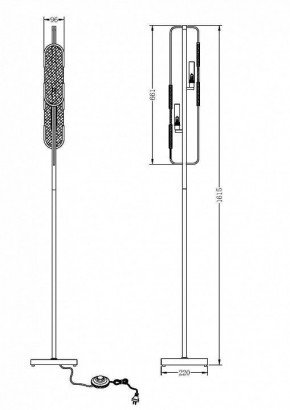 Торшер Maytoni Marmo MOD099FL-02G в Ижевске - izhevsk.mebel24.online | фото 2