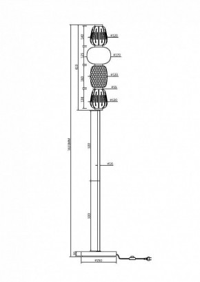 Торшер Maytoni Pattern MOD267FL-L32CH3K в Ижевске - izhevsk.mebel24.online | фото 2