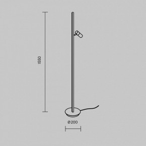 Торшер Maytoni Thin MOD395FL-L28BS3K в Ижевске - izhevsk.mebel24.online | фото 4