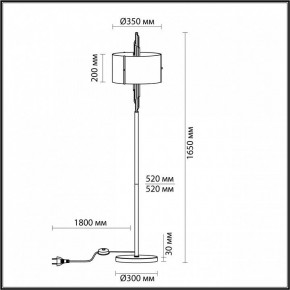 Торшер Odeon Light Margaret 4895/3F в Ижевске - izhevsk.mebel24.online | фото 5