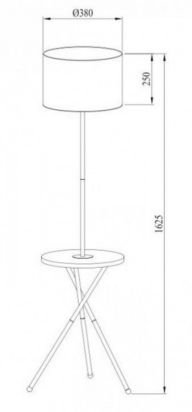 Торшер с полкой Arte Lamp Combo A2070PN-1BK в Ижевске - izhevsk.mebel24.online | фото 2