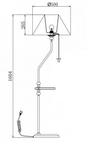 Торшер с полкой Maytoni Bouquet ARM023-FL-01-S в Ижевске - izhevsk.mebel24.online | фото 3