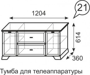 Тумба для телеаппаратуры Венеция 21 бодега в Ижевске - izhevsk.mebel24.online | фото 3