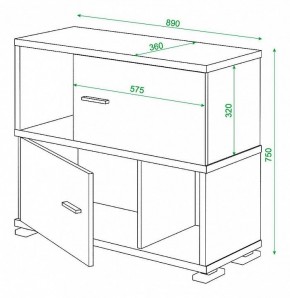 Тумба комбинированная Домино СБ-30/2 в Ижевске - izhevsk.mebel24.online | фото 2